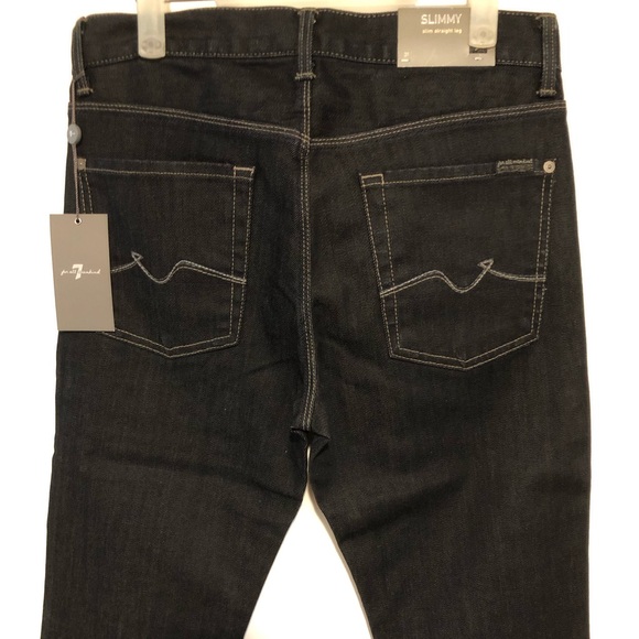 NWT  7 For All Mankind Men’s Slim Straight Jeans - Picture 4 of 4